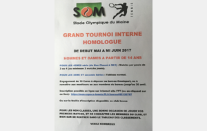 GRAND TOURNOI INTERNE HOMOLOGUE MAI JUIN 2017